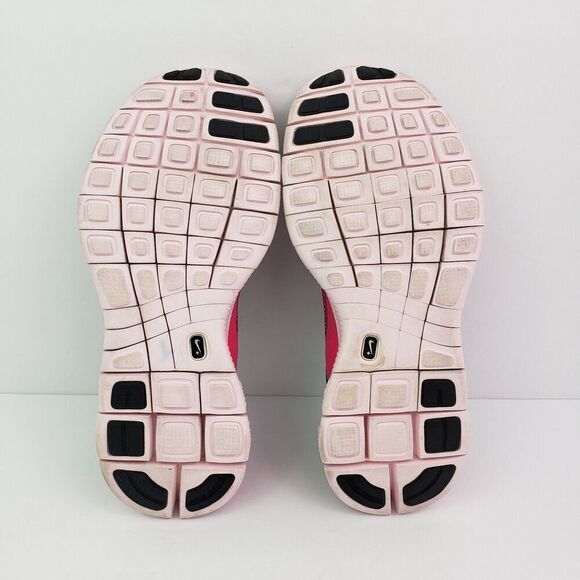 Nike Free Flyknit 5 Womens Size 6 Grey Pink Foil Running Shoes 615806 016 - Picture 10 of 13